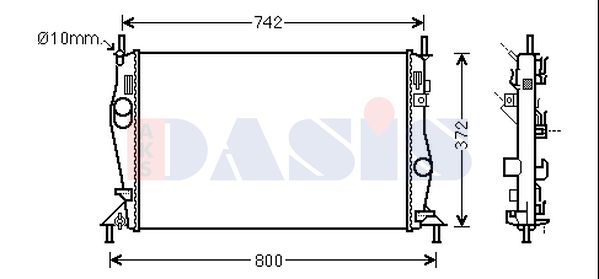 AKS DASIS Radiaator,mootorijahutus 090121N